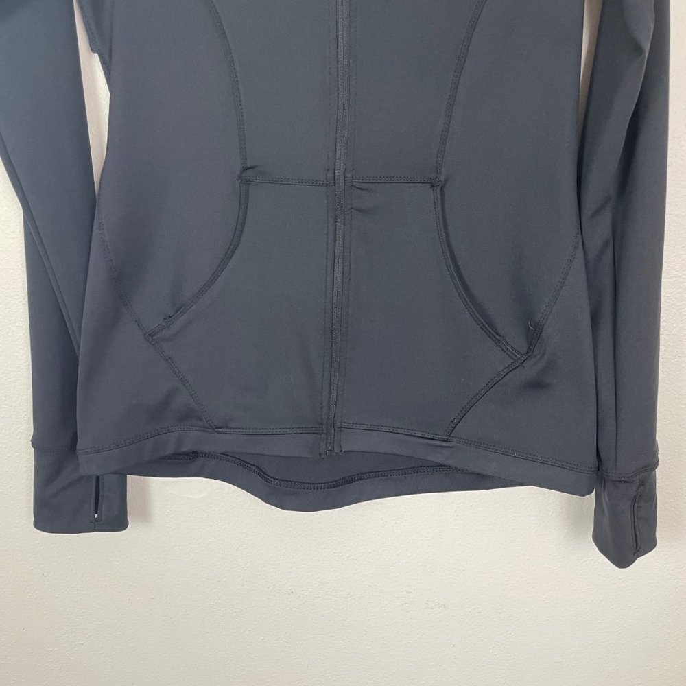 Skora Woman's Sz S Black Full Zip Long Sleeve‎ Athletic Jacket Thumb Holes - Picture 4 of 10